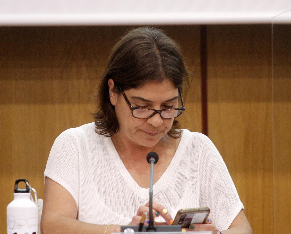 La concejala de Servizos Sociais, Tania García, durante un Pleno  gonzalo salgado