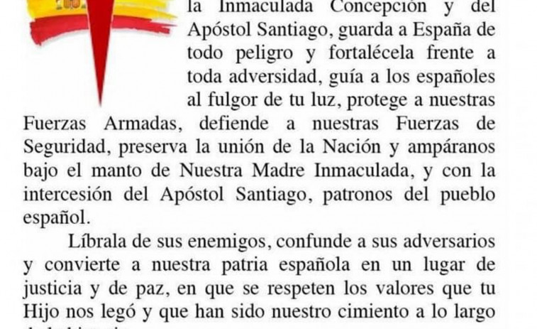 Una plegaria por España del cura de Cuntis causa polémica por el papel de la Iglesia en la política